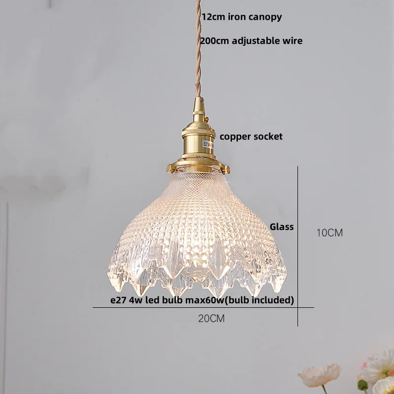 DecorBites™ Glass LED Pendant Light Fixture for Modern Home Decor