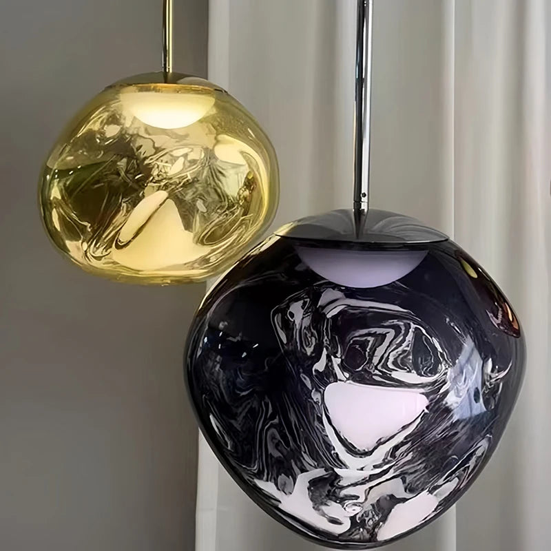 Lava Acrylic Pendant Light With Polished Chrome Finish