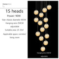 Gypsophila Glass Bubble Staircase Pendant Chandelier