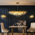 DecorBites™ Branch-shaped Golden Crystal Chandelier for Villa Bedroom and Living Room