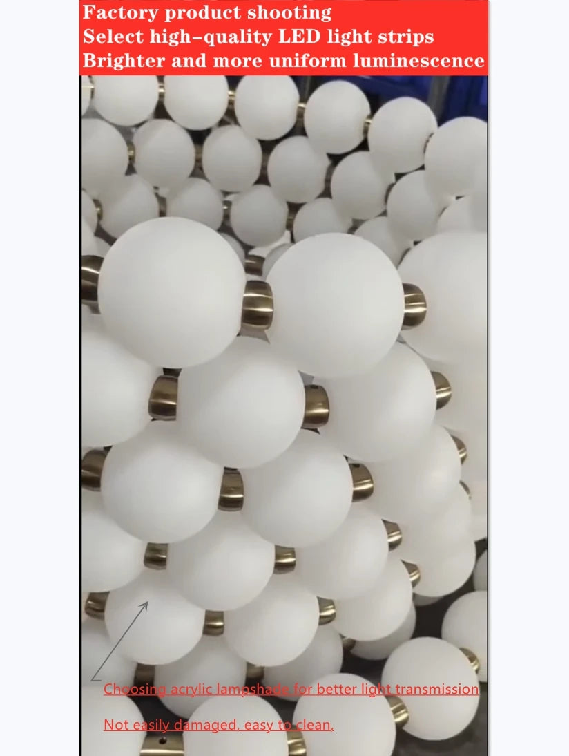 Nordic Magic Bean Round Gold Pendant Light
