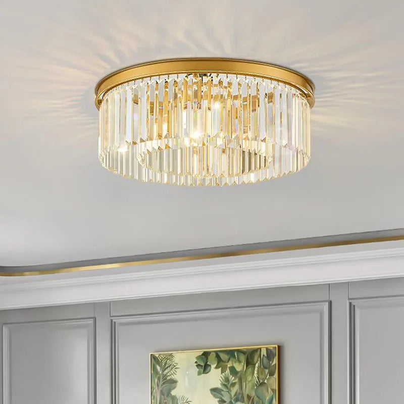 DecorBites™ Crystal Flush Mount Ceiling Light for Elegant Home Decor