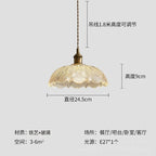 Retro Floral Glass Pendant Light
