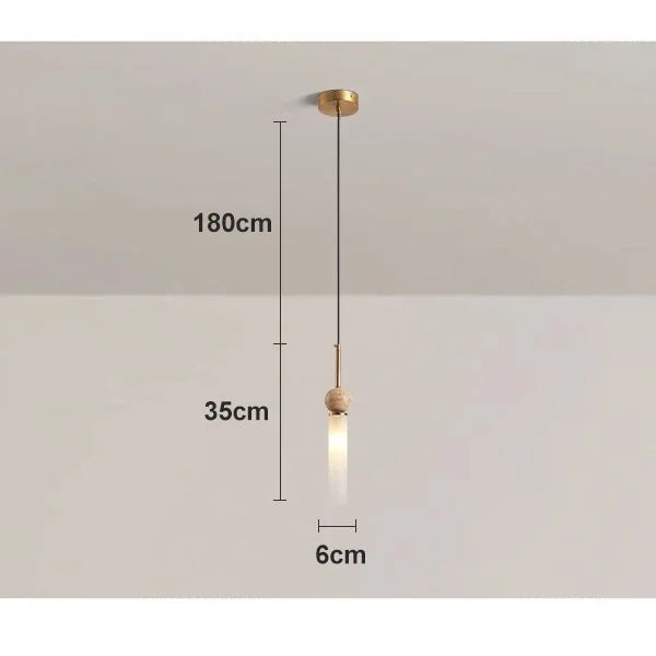 Wabi-Sabi Cream Stone Pendant Light