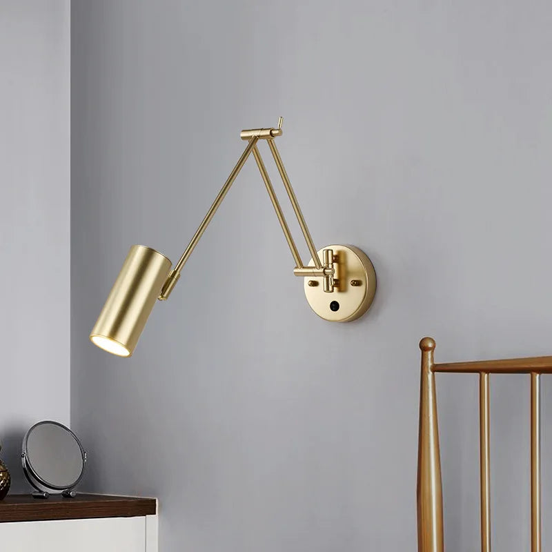 DecorBites™ Adjustable Swing Arm LED Wall Lamp Touch Sensor Sconce Lights