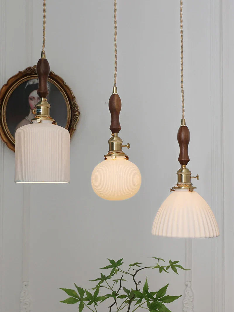 DecorBites™ مصباح معلق سيراميك ياباني بتصميم إسكندنافي فاخر