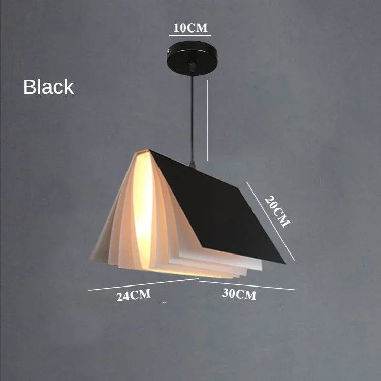 DecorBites™ Book Pendant Lamp: LED Nordic Design for Living Room, Bedroom, and Children Room.