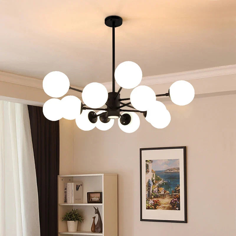 DecorBites™ Glass Ball LED Chandelier for Bedroom and Dining Room