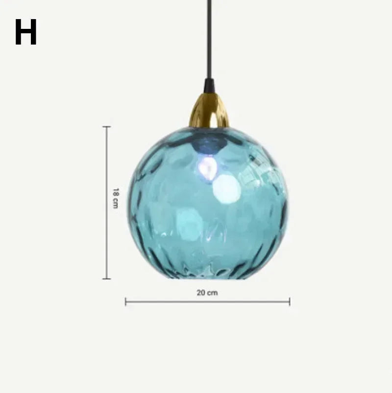 Modern Colorful Glass Pendant Light in Polished Chrome
