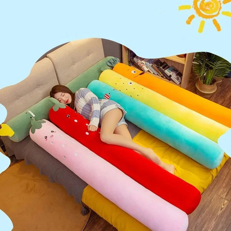 DecorBites™ Cylindrical Side Sleeper Pillow - Soft Pregnancy Sleep Support & Leg Comfort