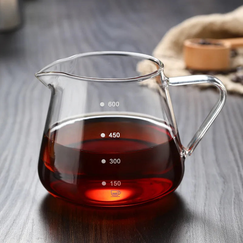 DecorBites™ Glass Coffee Pot Server 400/600ML - Reusable Coffee Carafe & Kettle