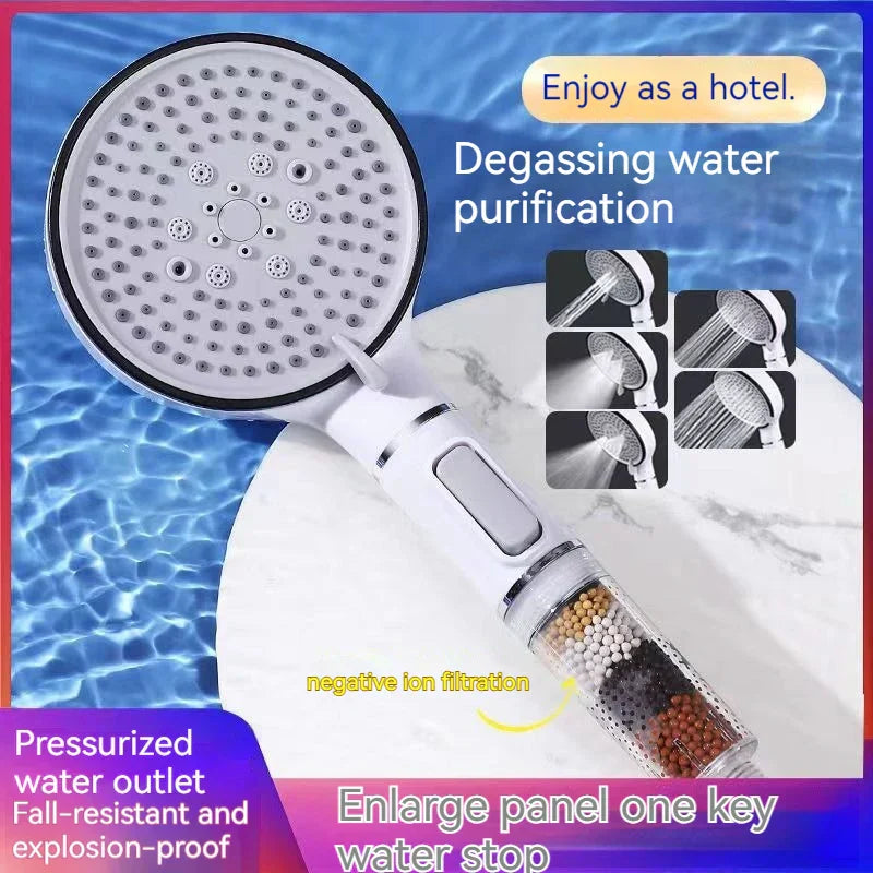 DecorBites™ 5-Speed High-Pressure Calcium Sulfite Shower Head for Purification & Relaxation