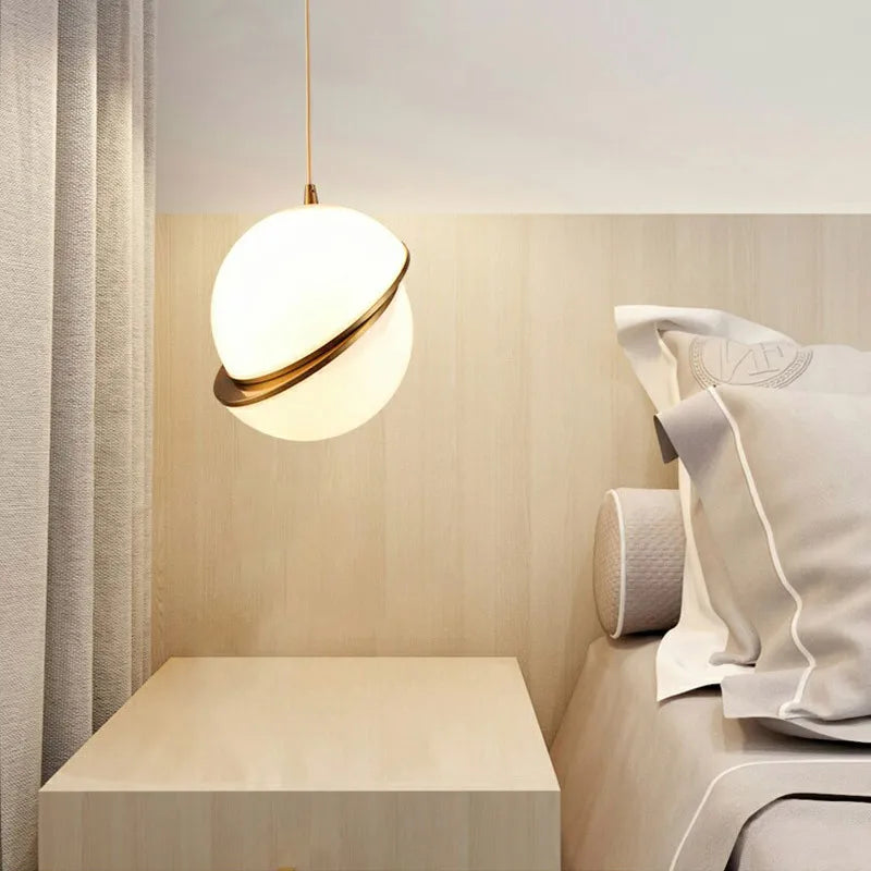 DecorBites™ Gold Lustre LED Pendant Lights for Living/Dining Room, Bedroom & Shop