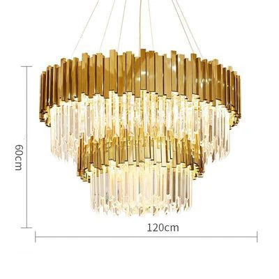 إضاءة ثريا LED كريستال بيضاوية DecorBites™ لغرفة الطعام