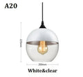 DecorBites™ Black Glass Pendant Light Fixture for Modern Indoor Decor & Dining Room