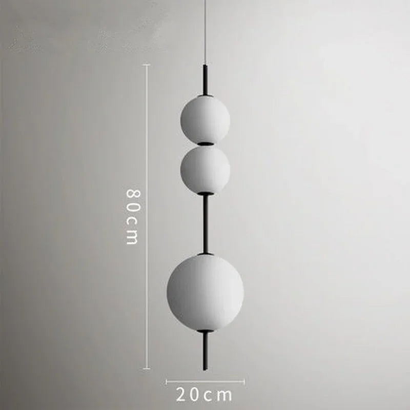 مصباح قلادة زجاجي كروي LED من DecorBites™ للمطاعم الحديثة والمقاهي وغرف النوم والمطابخ