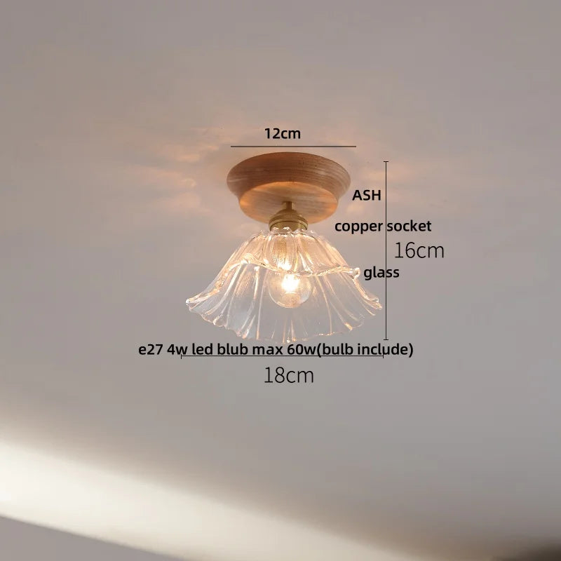 DecorBites™ Clear Glass LED Ceiling Lamp Copper Socket Modern Nordic Style Lighting