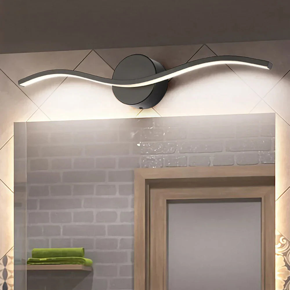 مصباح حائط من الأكريليك بتقنية LED من DecorBites™ لإنارة مرآة الحمّام العصرية