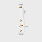 Modern Copper Pendant Light in Black and Gold