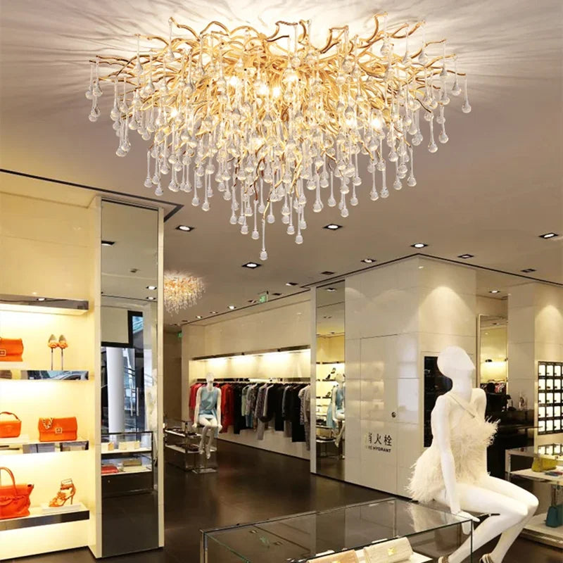 DecorBites™ Crystal Ceiling Chandelier: Modern Luxury for Living, Dining, Bedroom, Hotel, Hall Décor