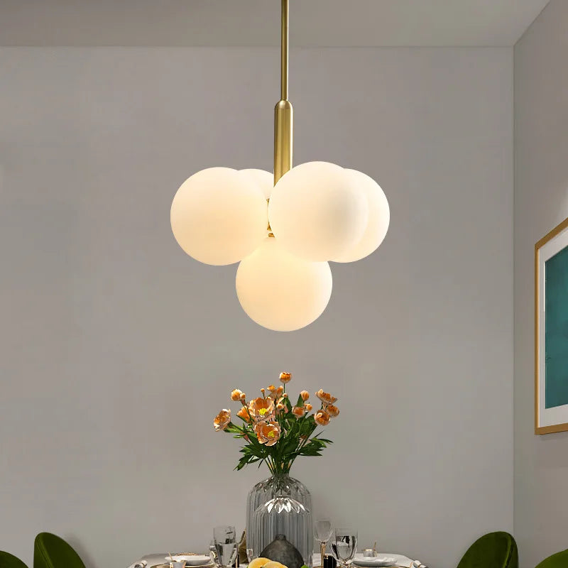 DecorBites™ Glass Ball Pendant Chandelier for Kitchen Living Room Bedroom
