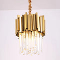 DecorBites™ Crystal Pendant Chandelier Gold & Chrome Luxury LED Lighting for Dining Room & Bedroom