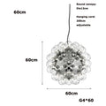 DecorBites™ Glass Bubble Kitchen Island Chandelier: LED Hanging Lamps for Dinning Room