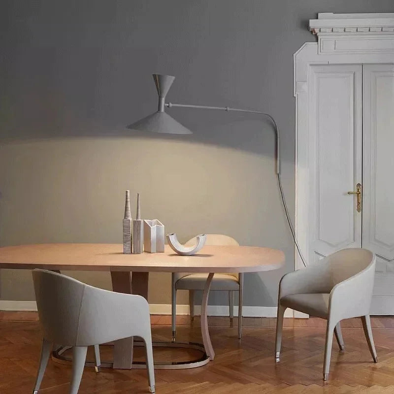 DecorBites™ Adjustable Long Arm Wall Lamp for Reading, Bedroom, LED Minimalist Swing Lighting