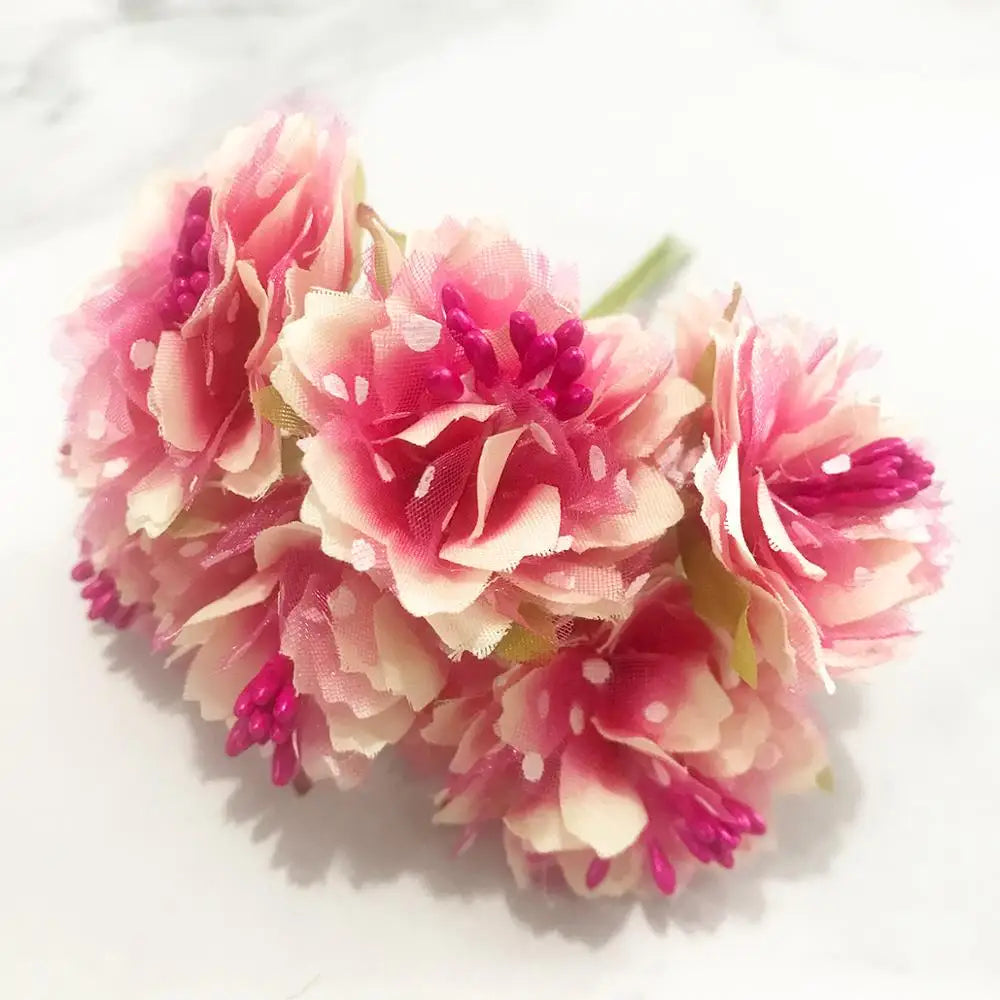DecorBites™ 200pcs Mixed Rose Red Flower Cherry Stamen Berries Bundle for DIY Decor