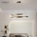 DecorBites™ Black/White Spiral Chandelier for Living Dining Kitchen. Trendy Round Indoor Lighting Fixture.