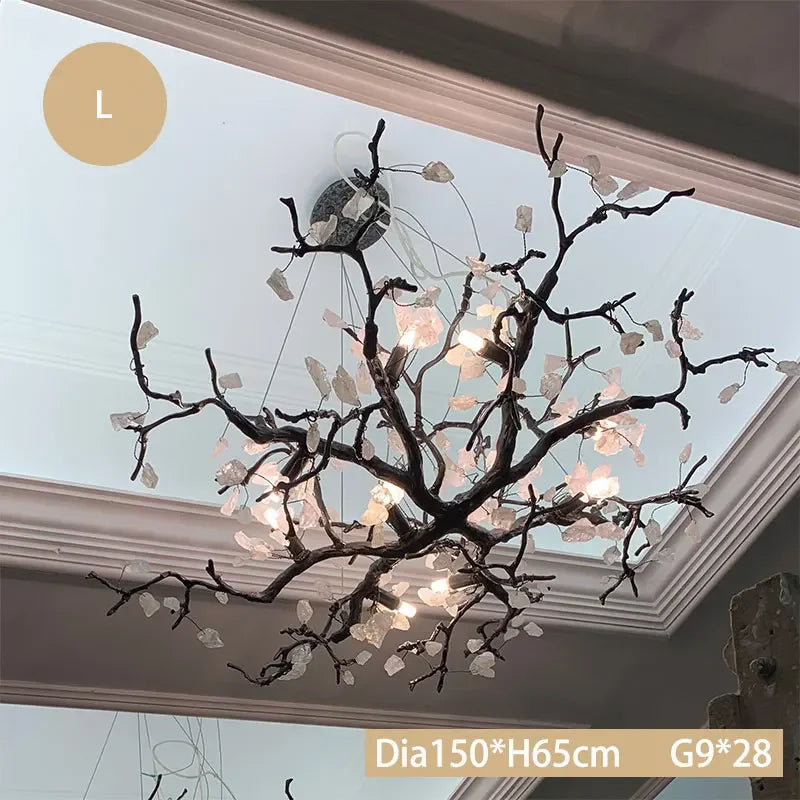 DecorBites™ Copper LED Branch Chandelier: Elegant Lighting for Living & Dining Rooms