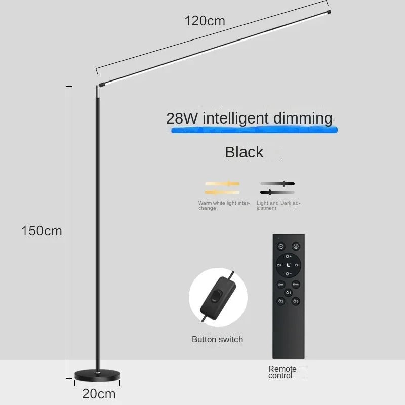 مصباح أرضي LED من DecorBites™: إضاءة قراءة فائقة السطوع وبلمسة عصرية لغرفة المعيشة وغرفة النوم