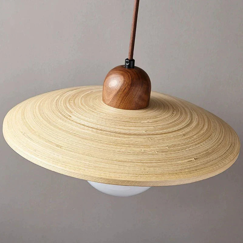 DecorBites™ Cream Japanese Style Wood Pendant Chandelier for Bedroom and Dining Room