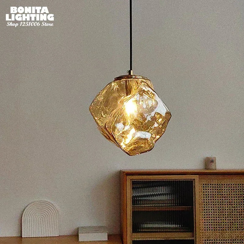 Nordic Ice Crystal Glass Pendant Light