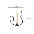 DecorBites™ Geometric Black Metal Candlestick Candelabrum - Handcrafted Home Decor & Wedding Centerpiece