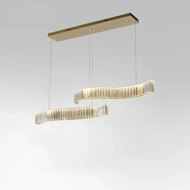 DecorBites™ Crystal LED Chandelier for Modern Luxury Living and Dining Rooms