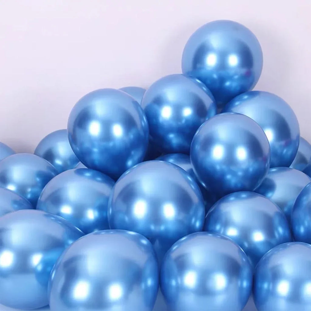 DecorBites™ 12-Inch Metal Latex Confetti Balloon Set for Wedding, Birthday, Party Decorations