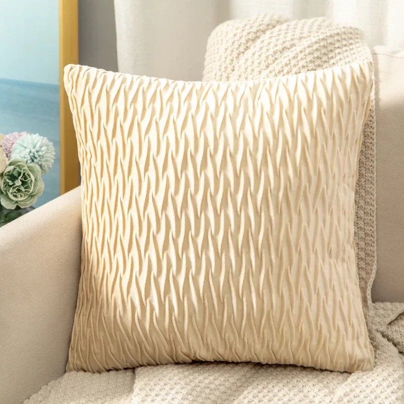 DecorBites™ Houndstooth Cushion Cover 30x50cm Black and White Bow Waist Pillow Case