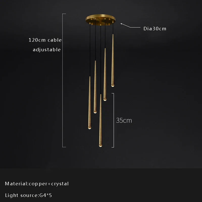 DecorBites™ Crystal Water Drop Ceiling Chandelier for Classic Living Room Decor