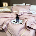 DecorBites™ 1000TC Egyptian Cotton Jacquard Duvet Cover Set: Luxury Satin Silky Bedding Collection