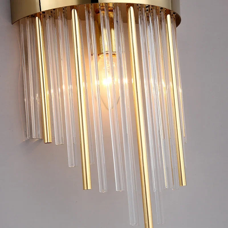 DecorBites™ Crystal LED Wall Lamp for Dining Living Room Restroom Stair Bedside Luxury Sconce