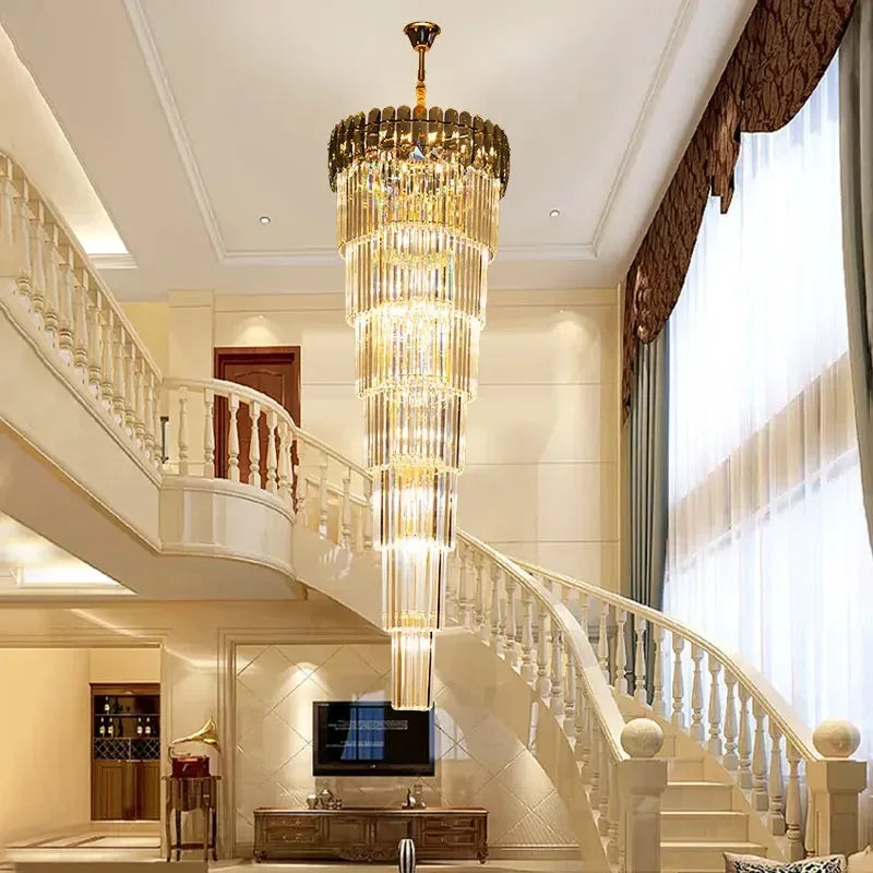 ثريا قلادة LED كريستالية من DecorBites™ لديكور المنزل العصري.