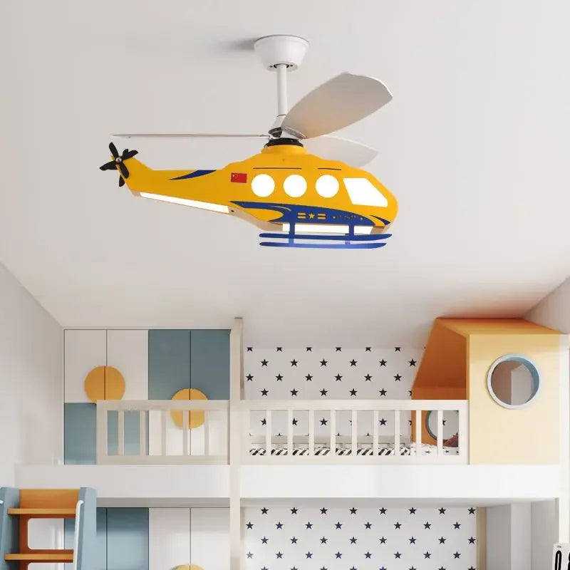 مصباح سقف هيليكوبتر من DecorBites™ لغرفة الأولاد