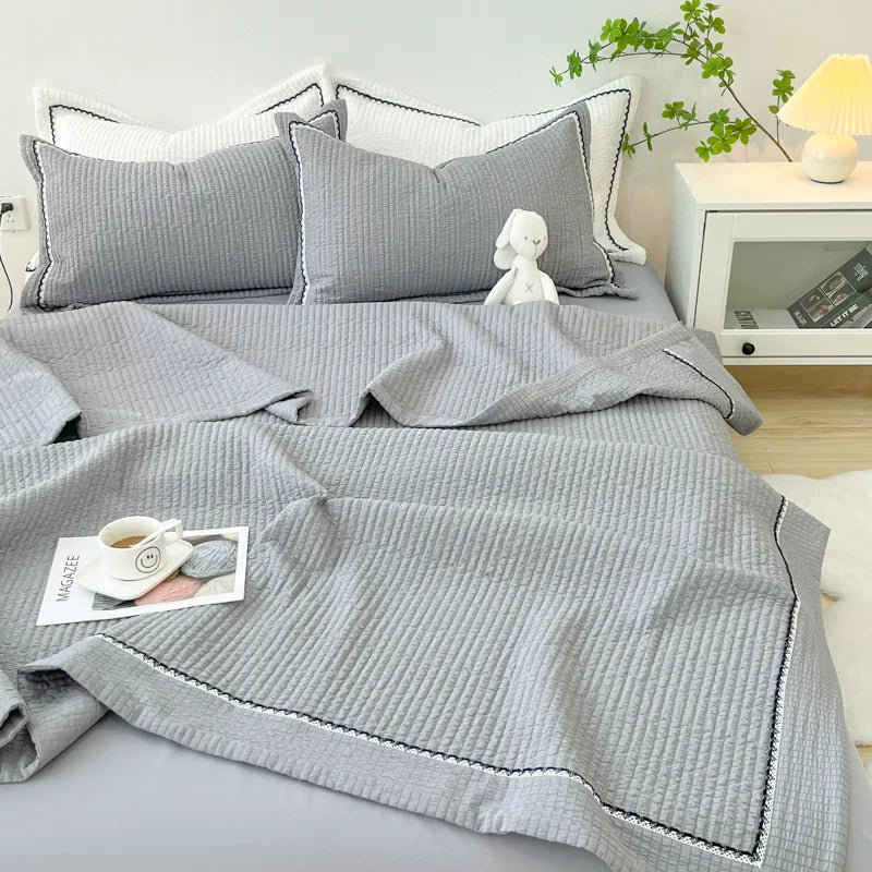 طقم لحاف صيفي منسوج من خيوط الفقاعات الكورية من DecorBites™