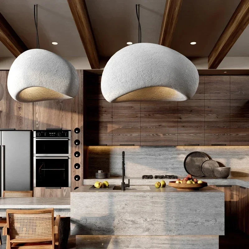 Handmade Wabi Sabi Resin Pendant Light
