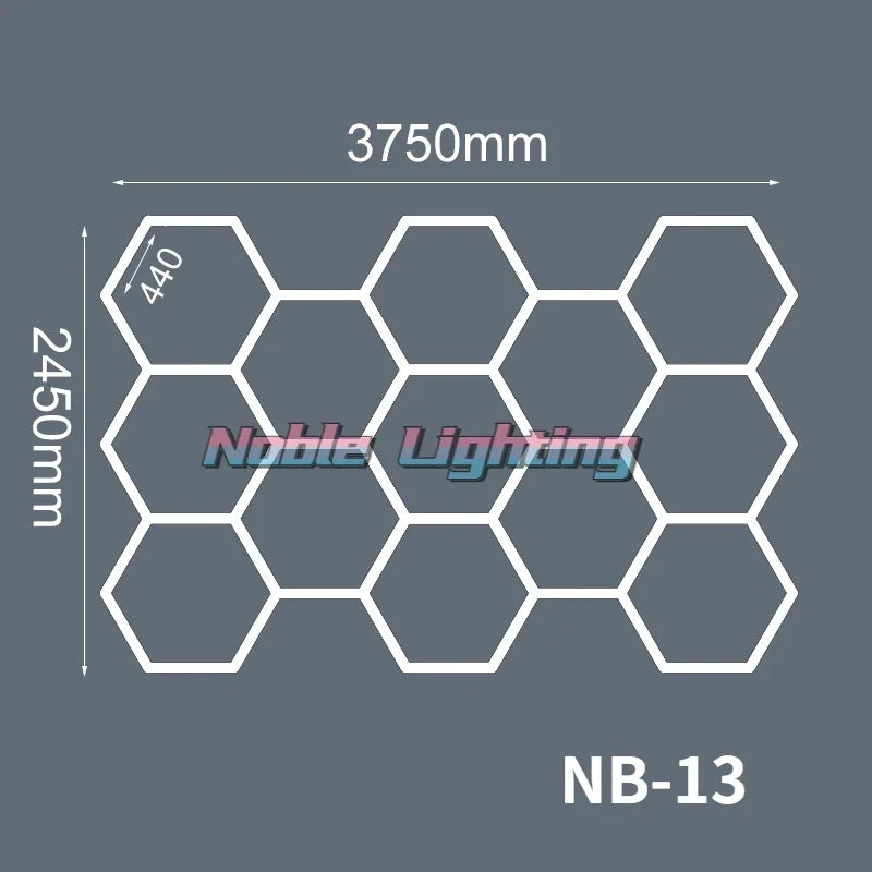 DecorBites™ Hexagon LED Ceiling Light for Barbershop and Garage Hair Salon