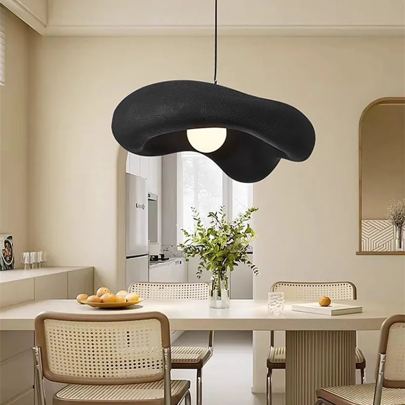 DecorBites™ Creamy Style Resin Pendant Light, G9 LED, Dining Room & Kitchen Island Decor