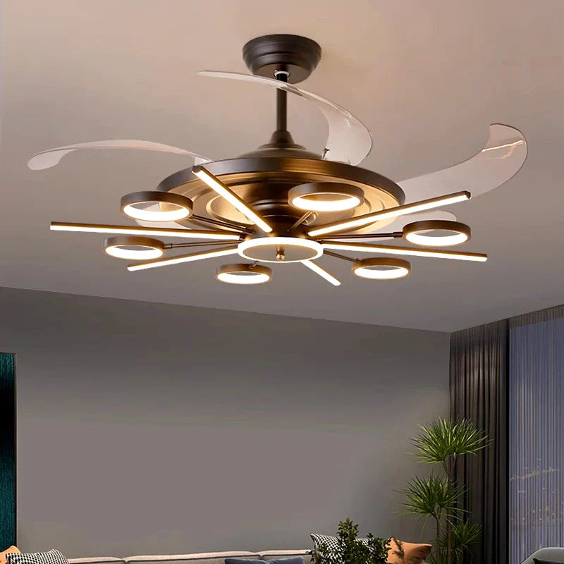 مروحة سقف LED لغرفة نوم الأطفال من DecorBites™ بتصميم بدون شفرات وجهاز تحكم عن بعد