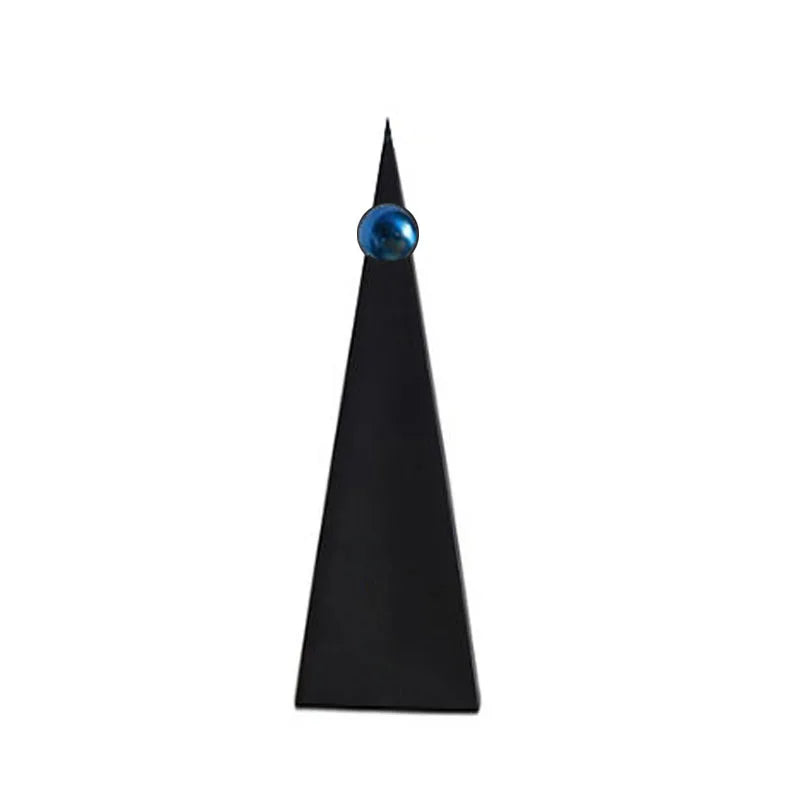DécorBites™ Ornement Triangle Géométrique Boule Bleue : Figurine Décorative Abstraite