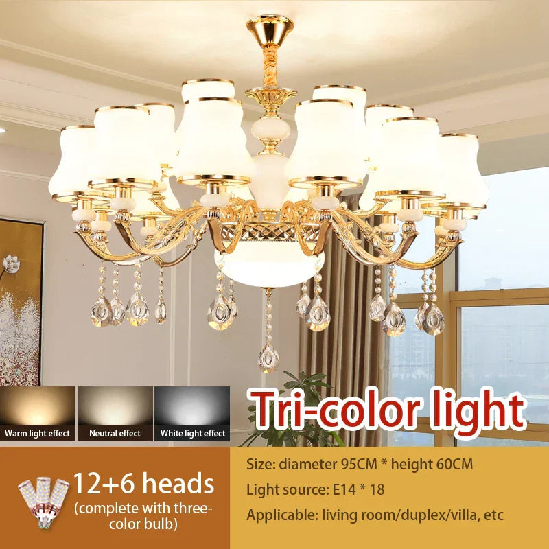 DecorBites™ Crystal LED Pendant: Elegant Modern European Living Room Lighting